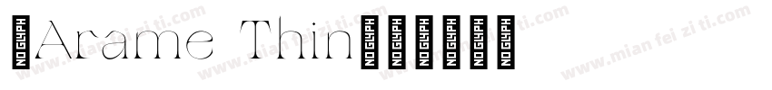 0Arame Thin字体转换